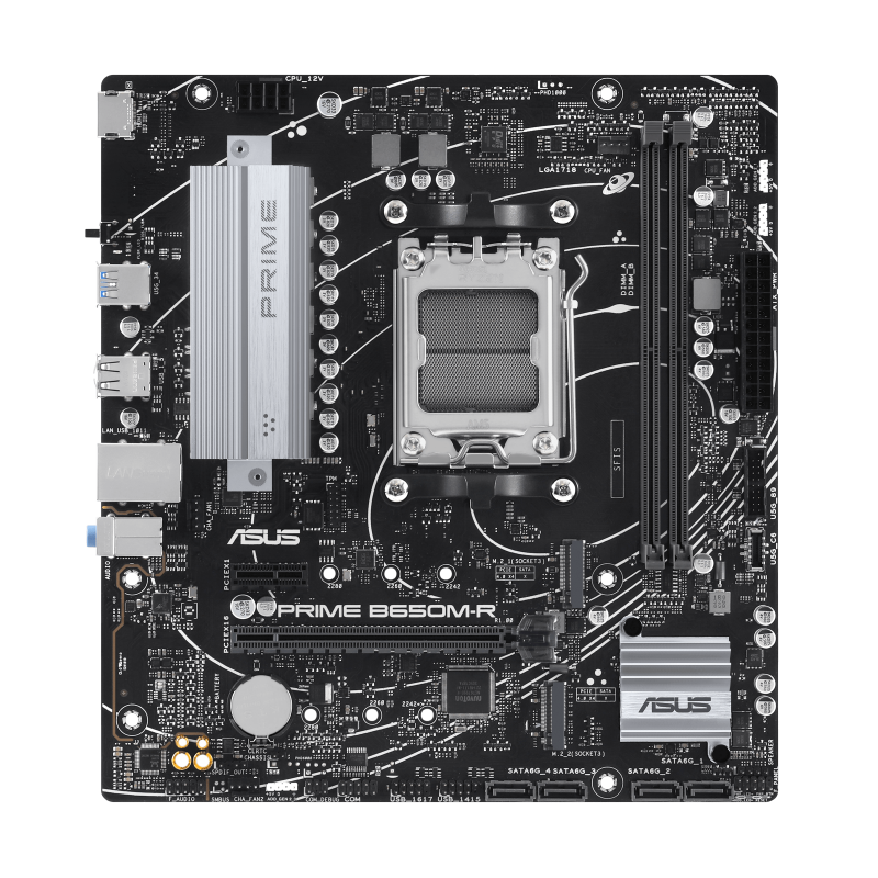 ASUS PRIME B650M-R AM5 mATX Motherboard, AMD B650 Chipset, 2x DDR5 ASUS PRIME B650M-R AM5 mATX Motherboard, AMD B650 Chipset, 2x DDR5